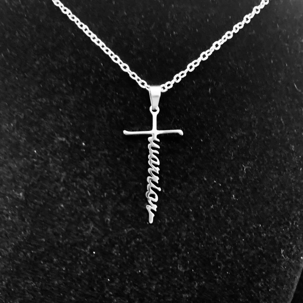 “Warrior” Religious Cross Necklace